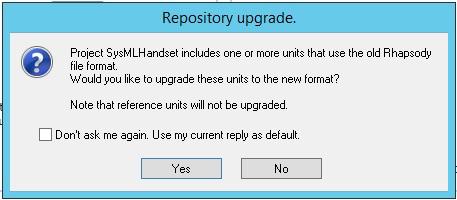 Lab 1 Adding a Rhapsody Model to RMM e. Double-click the SysMLHandset folder f. Double-click the SysMLHandset.rpy file: g.