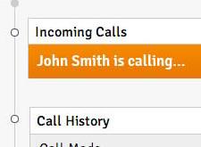 click-to-call Incoming Calls A visual cue of calls to your extension.