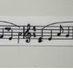 757 Ribbon Clear Music Ribbon G/S: $.50 22" : 30" : 758 9", 18" or 24" x 7/8" Ribbon White Black Musical Notes s others $.