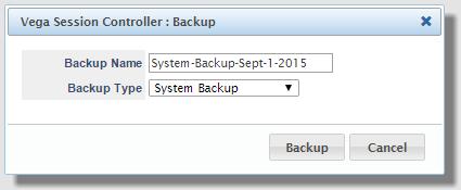 Since the configuration is now completed get a backup.