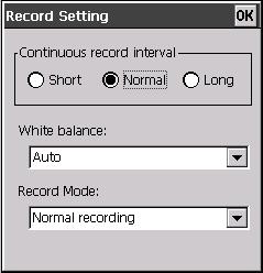 Configuring Record Settings On the camera screen, tap to display the Record Settings dialog box.