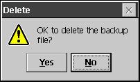 Deleting a Backup File You can use the following procedure to delete the backup files you created using Backup.