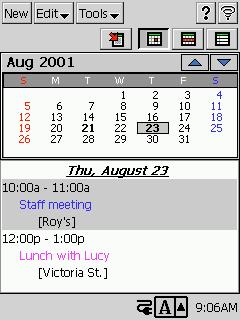 2-2 Calendar Calendar is a program for managing your appointments.