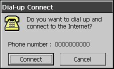 Testing a Dial-up Connection Setup Perform the following steps to test a connection setup you created using the procedure under To configure a dial-up connection setup. 1.
