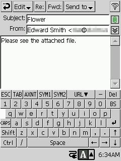 To view the contents of an attached file A message that has a file attached to it is indicated by an attachment icon that