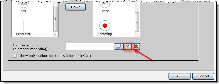 5. Then click on the middle button next to the Call recording on field, which