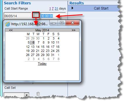 7. Once the calendar icon has been clicked on, select a start date from the calendar screen displayed.