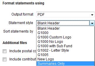 Cntributins Manual 5. Save the file make sure it has the XSL extensin n the end. Fr example, MyFile.xsl. 6. Open FellwshipOne and click the Giving Statements Custm Styles menu ptins n the Giving tab.