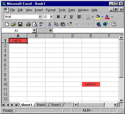 Microsoft Excel consists of worksheets. Each worksheet contains columns and rows. The columns are lettered A to IV; the rows are numbered 1 to 65536.