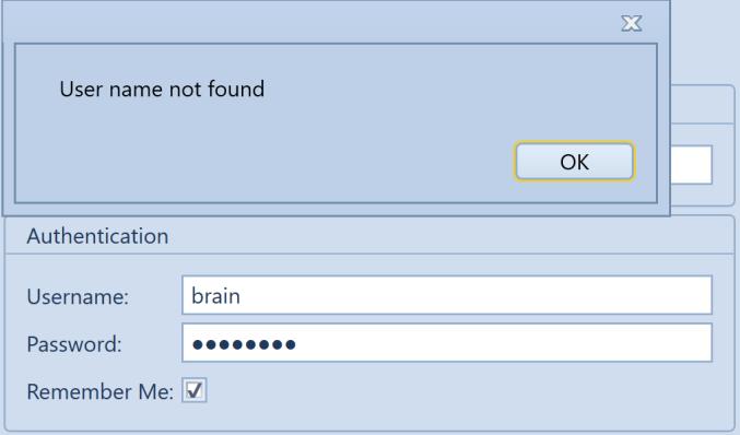 Figure 1: Low Security Level Setting For example, in a lower security environment, if the name brain instead of brian, the