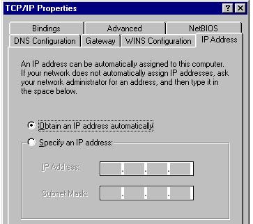 Bindings: Check Client for Microsoft Networks and File and printer sharing for Microsoft Networks. Gateway: All fields are blank. DNS Configuration: Select Disable DNS.