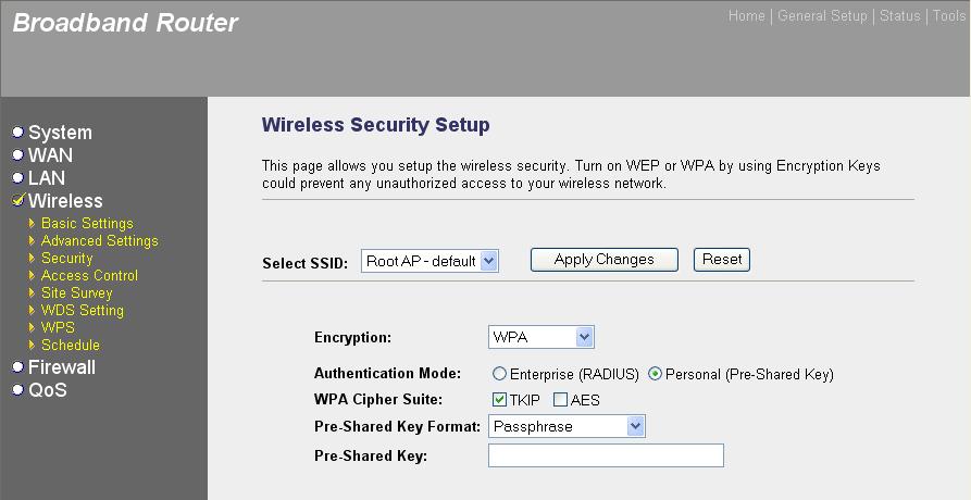 3.4.3.2 WPA Wi-Fi Protected Access (WPA) is an advanced security standard. You can use a pre-shared key to authenticate wireless stations and encrypt data during communication.