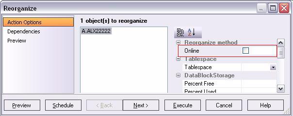 NEW FEATURES Online reorganization is implemented using DBMS_REDEFINITION procedures.