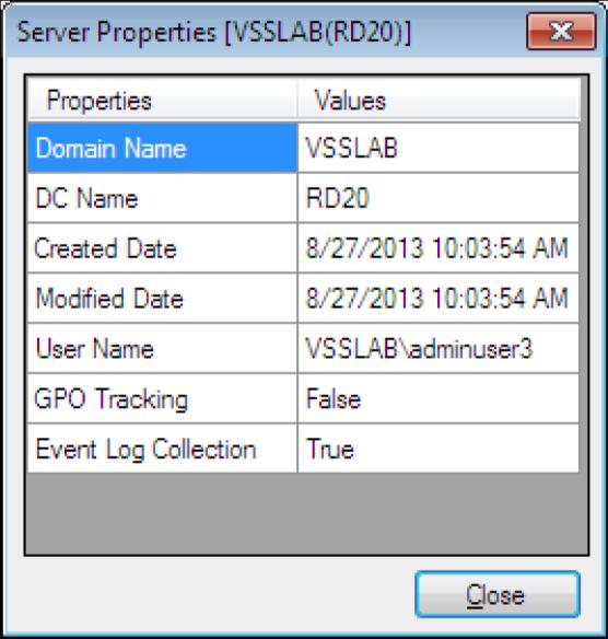 CHAPTER 4 ADChange Tracker Settings 4.1.4 View Properties of Domain Perform the following steps to view properties of domain: 1) Launch Domain Settings window.