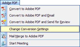 Creating PDF/A using Office Apps which Include 1- button PDF Creators If you are using an application such as Word, Excel, PowerPoint or Visio, Adobe Acrobat provides direct creation of PDF using the