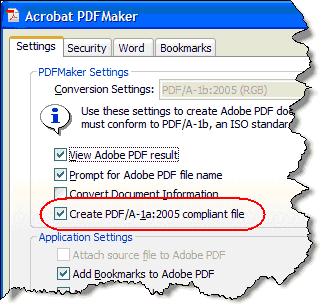 The PDFMakers offer a richer conversion which result in a PDF/A-1a file a more stringent interpretation of PDF/A.