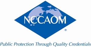 How does NCCAOM meet its mission?