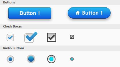 Text Fields Radio buttons Check