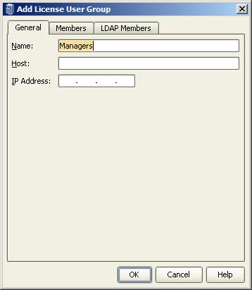 Figure 16: Add License User Group General Members The Members