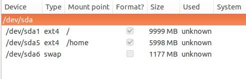 20 Figure 18: Ubuntu Partition set the partition 10MB for root, 6MB for