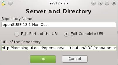 31 Figure 46: Server and Directory opensuse-13.1-non-oss Select the opensuse-13.
