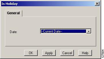 Script Step Reference Information General Steps Figure 55 Is Holiday Customizer Window The Date field contains the date variable that the system uses to check for holidays.