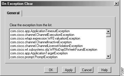 General Steps Script Step Reference Information On Exception Clear Use the On Exception Clear step to remove an exception set by a previous On Exception Goto step.