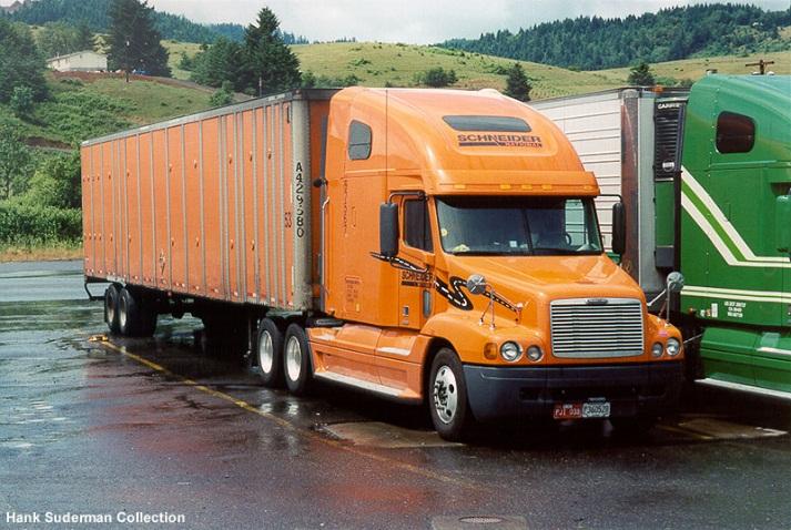 meeting Schneider trucking trackers Uses GPS to track loads Sends a notification when a load nears its