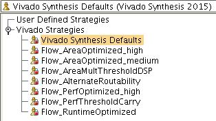 RTL Synthesis: New Strategies Vivado RTL Synthesis has now 8 Strategies Each Strategy is a combination of options & directives Directives have a specific purpose For quick pipe-cleaning iterations