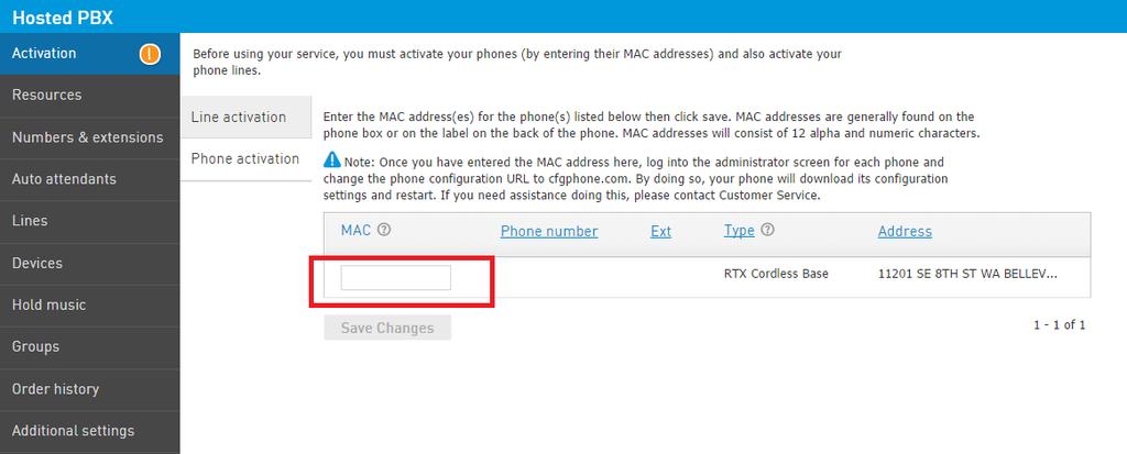 To change the configuration address in the phone: The steps to change configuration address depends