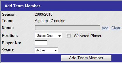 Add Any Member to Team Add Club Member to Team Use the pop-up box to add club members to a team.