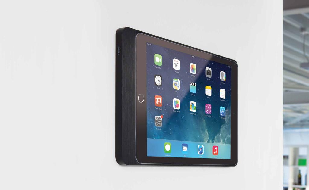 is an elegant and refined wall mount for ipad and ipod touch.