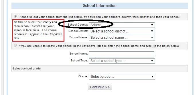 School Information School information is not required by the State of Nebraska; however, Adams County does require that you fill in this section.