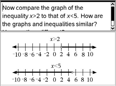 14. Analyze the graphs. 15. Choose values that make the inequality true and or 16.