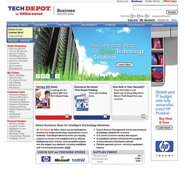 6 other features tech depot You ca use Tech Depot, a Office Depot compay, for all your techology purchases.