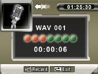 Choose Enter option to enable voice recording and press OK Button to enter Voice Record Mode. 4.