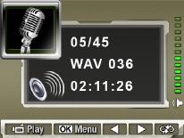 Voice Playback Direction Buttons Function In Voice Playback Mode, the Direction Buttons have the following functions: Right/Left Buttons: Select the last or next voice.