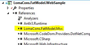 3. Adding FatModel to a Project Follow the six steps below to add FatModel to any ASP.Net MVC application. FatModel can be added to an existing project or a new project. 1.