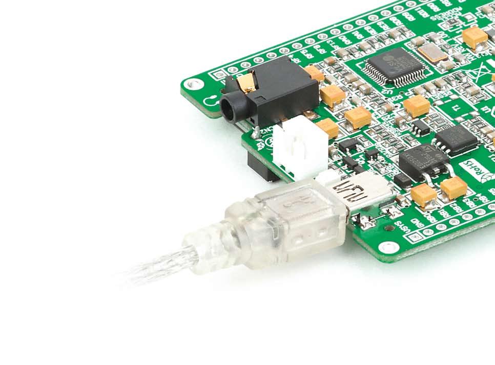 . USB connection dspicepmu microcontroller has integrated USB module, which enables