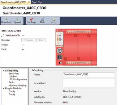 Configure the 440C-CR30 Relay cont 3. In the Project Organizer, double-click the Guardmaster_440C_ CR30 relay. 5.
