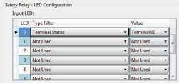 To configure LED status indicators to show the status of the E-stop