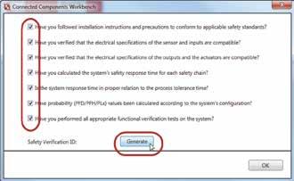 Verification of the Configuration The system must verify the configuration of each individual application by using the Verify command.
