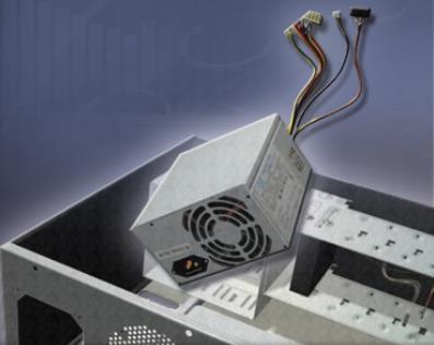 Open the Case and Connect the Power Supply Install the Power Supply Modern cases include a specific area for the power supply. Consult the case and power supply s manuals for more information.