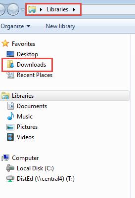 8. The file will now be automatically saved to your Downloads folder. Depending on the version of Windows on your computer, accessing the Downloads folder might be different.
