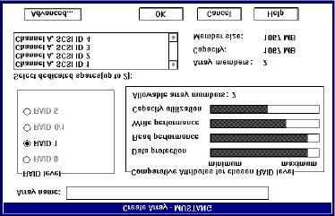 Figure 3-4: Create Array Dialog Box The number of disks in the array and the array capacity are listed on the right of the dialog box. 5. Type a name for the new array.