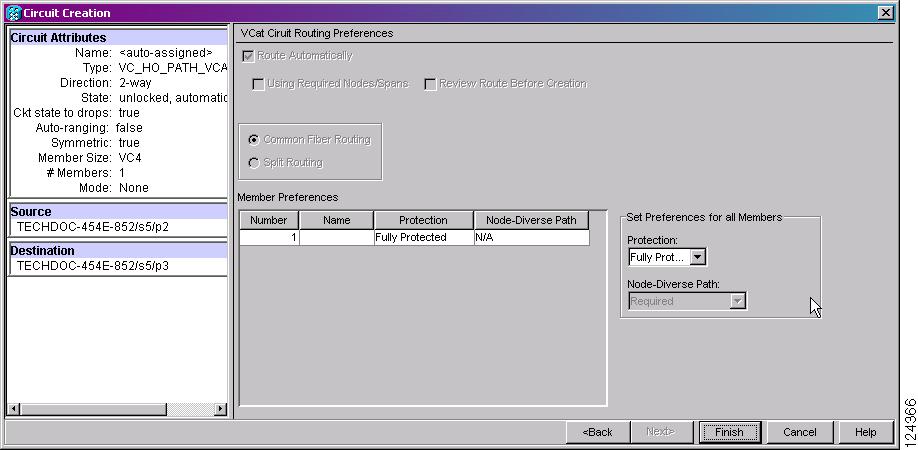 Before You Begin Chapter 6 Figure 6-14 Automatically Routing a VCAT Circuit Step 11 Step 12 Step 13 Step 14 If you want to set preferences for individual members, complete the following in the Member