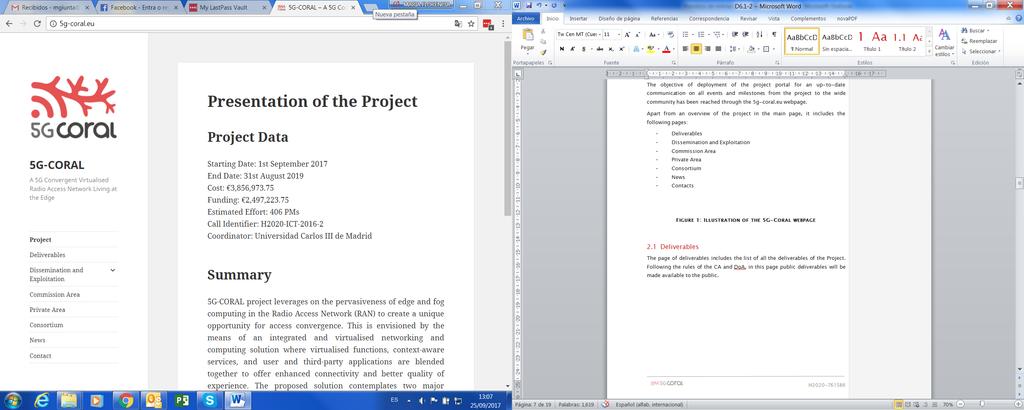 D6.1. Project Portal and Communication Channel 7 2 Project Portal The objective of deployment of the project portal for an up-to-date communication on all events and milestones from the project to