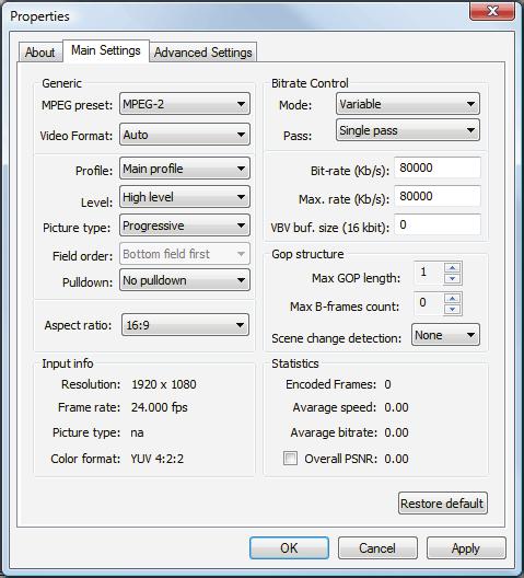 10 Workflows MPEG-2 Select MPEG-2 from the drop-down list below the Compress check box.