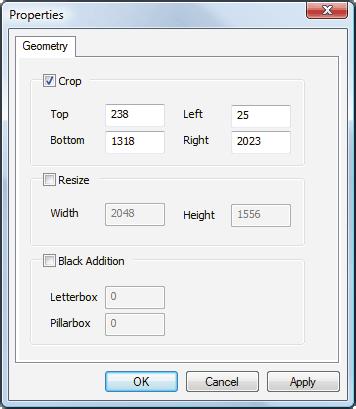 Qubemaster PrO 21 Geometry Select Geometry from the Preprocess drop-down list and add by clicking the add [ ] icon.