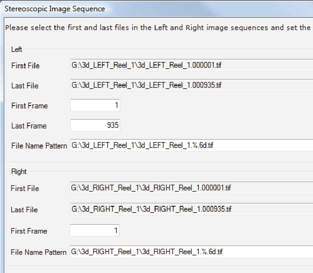 function to locate the first file in a Stereoscopic Image Sequence.